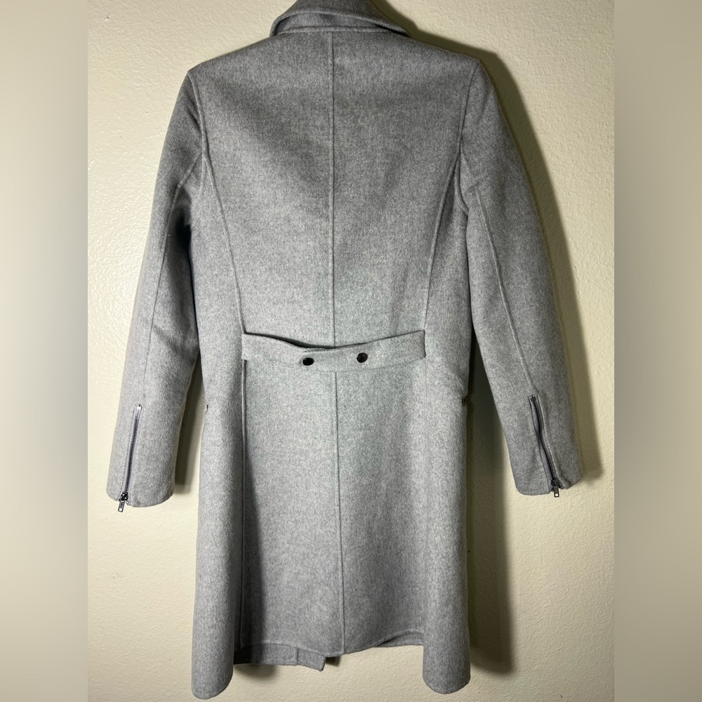 Belle & Bloom Gray Trench Coat wool blend size S - Picture 2 of 15